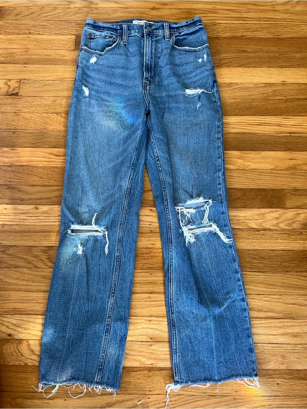 Abercrombie & Fitch Ultra High-Rise Ankle Straight Jeans
